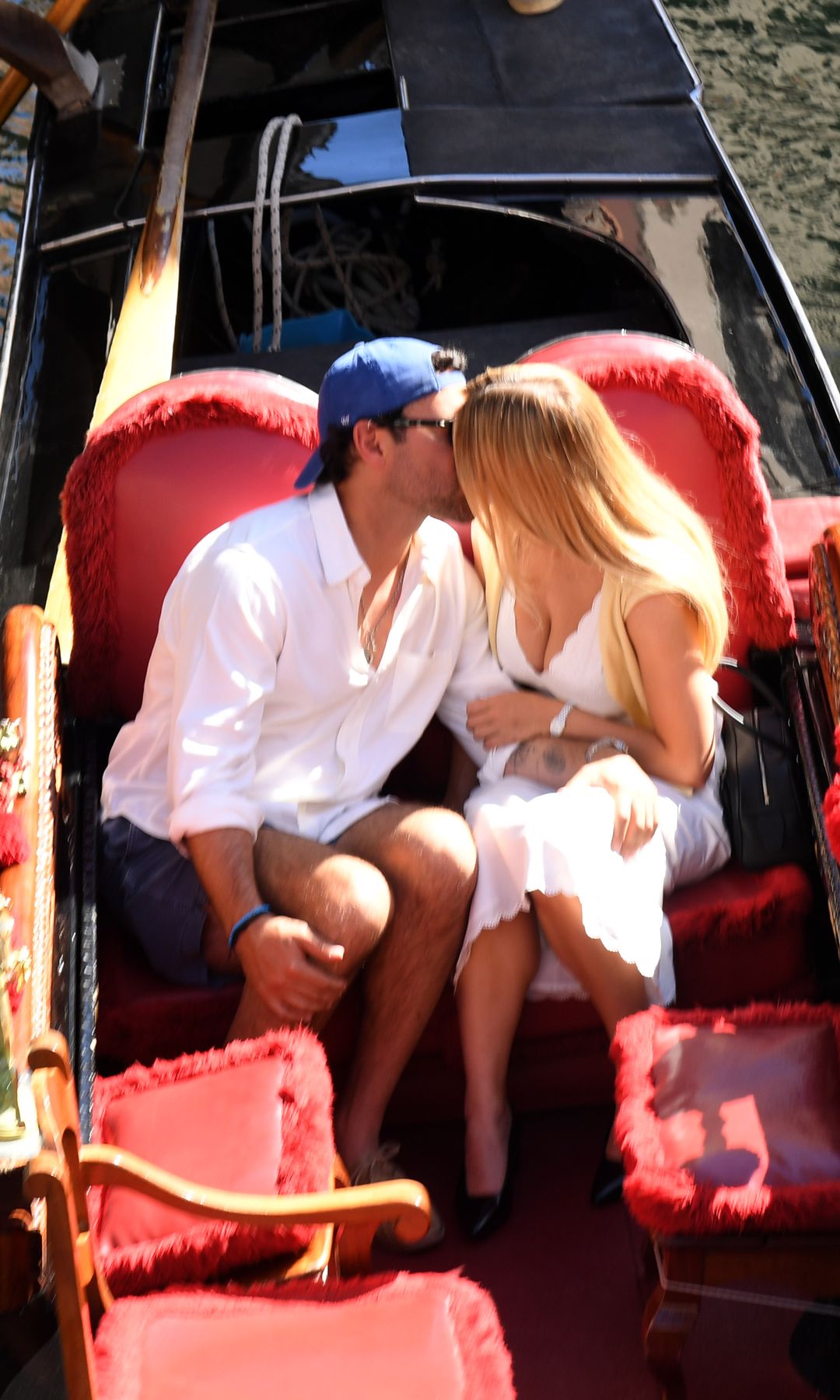 Sydney Sweeney and Scooter Braun are seen during the 83rd Venice International Film Festival on September 03, 2026 in Venice, Italy.