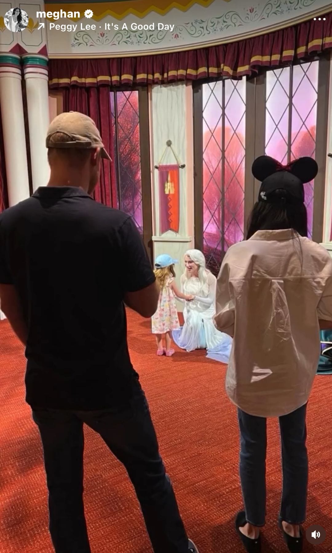 The little Princess met Disney royalty: Queen Elsa