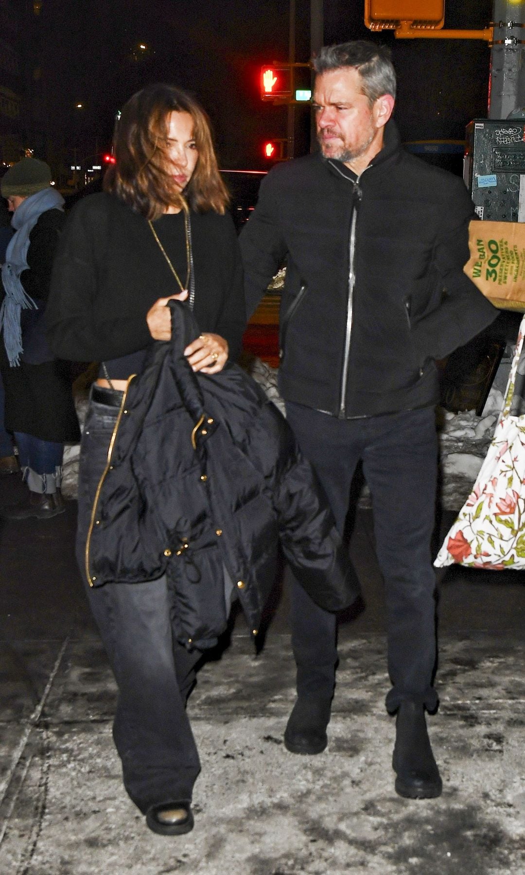 Luciana Barroso and Matt Damon were seen grabbing some dinner with their close friend
