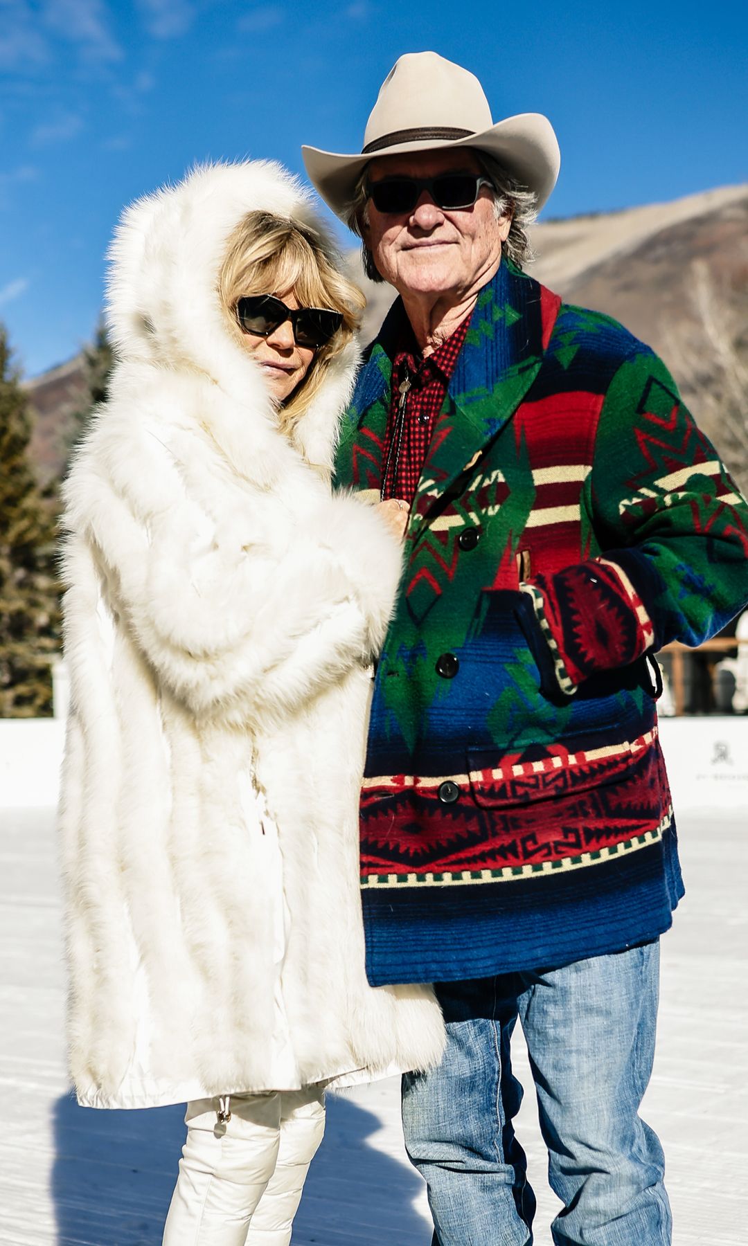 Kurt Russell and Goldie Hawn bring cozy Christmas style to Aspen