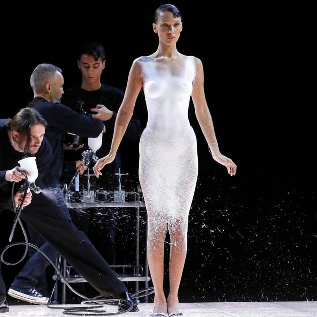 Bella Hadid ‘speechless’ after iconic fashion moment in spray-painted dress