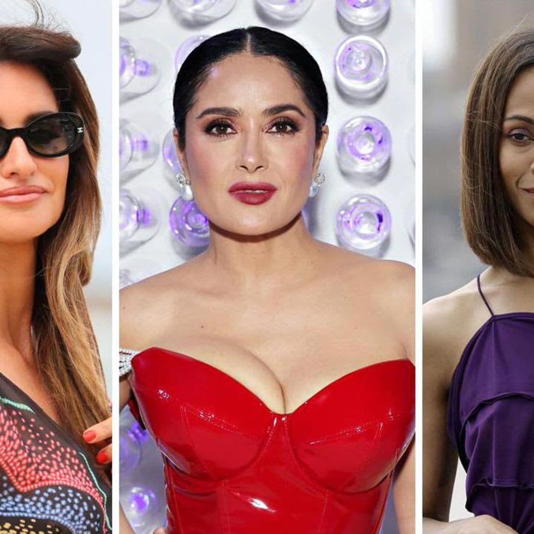 Salma Hayek, Penélope Cruz, and Zoe Saldana embrace in a powerful photo of friendship