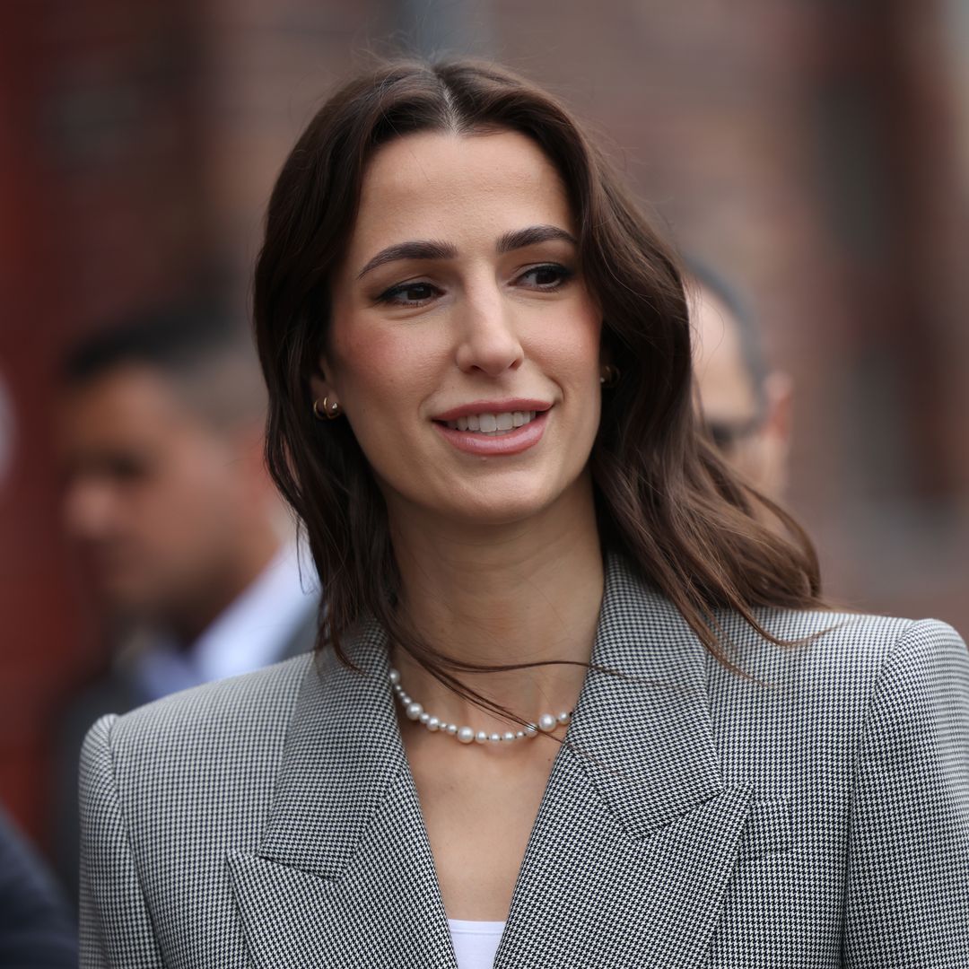 Princess Rajwa steps away from traditional royal tailoring in striking metallic silver look