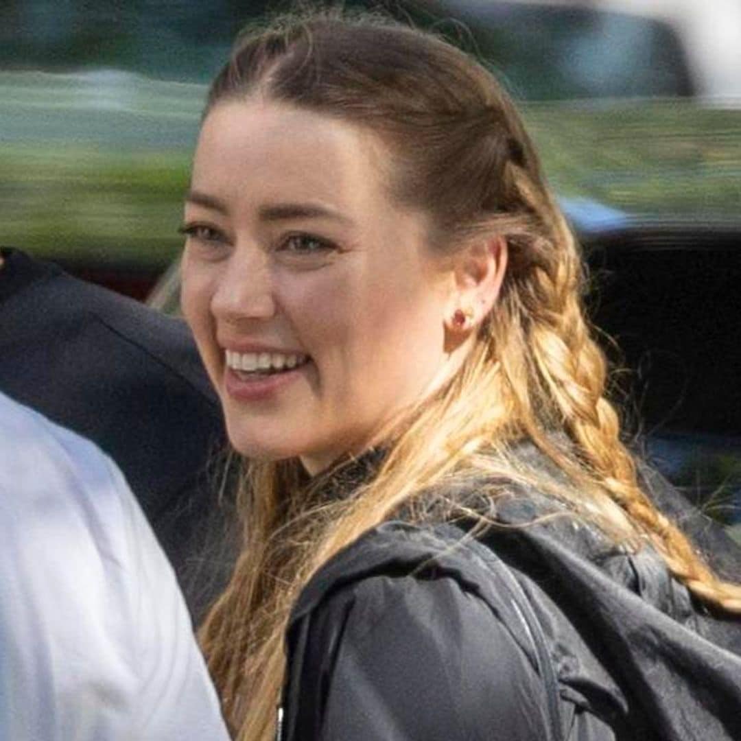 Amber Heard is all smiles in Madrid amid Johnny Depp teeth controversy