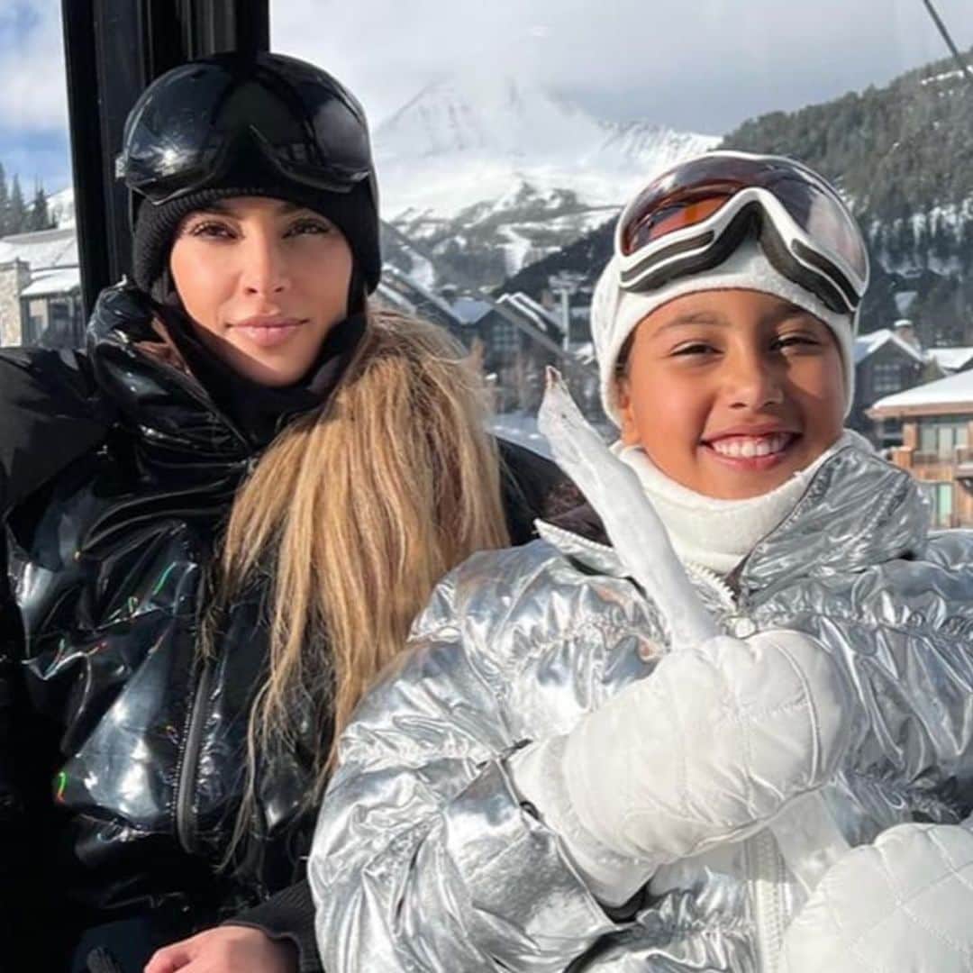 Kim Kardashian spends quality time with her kids during ski trip: Check out their matching outfits