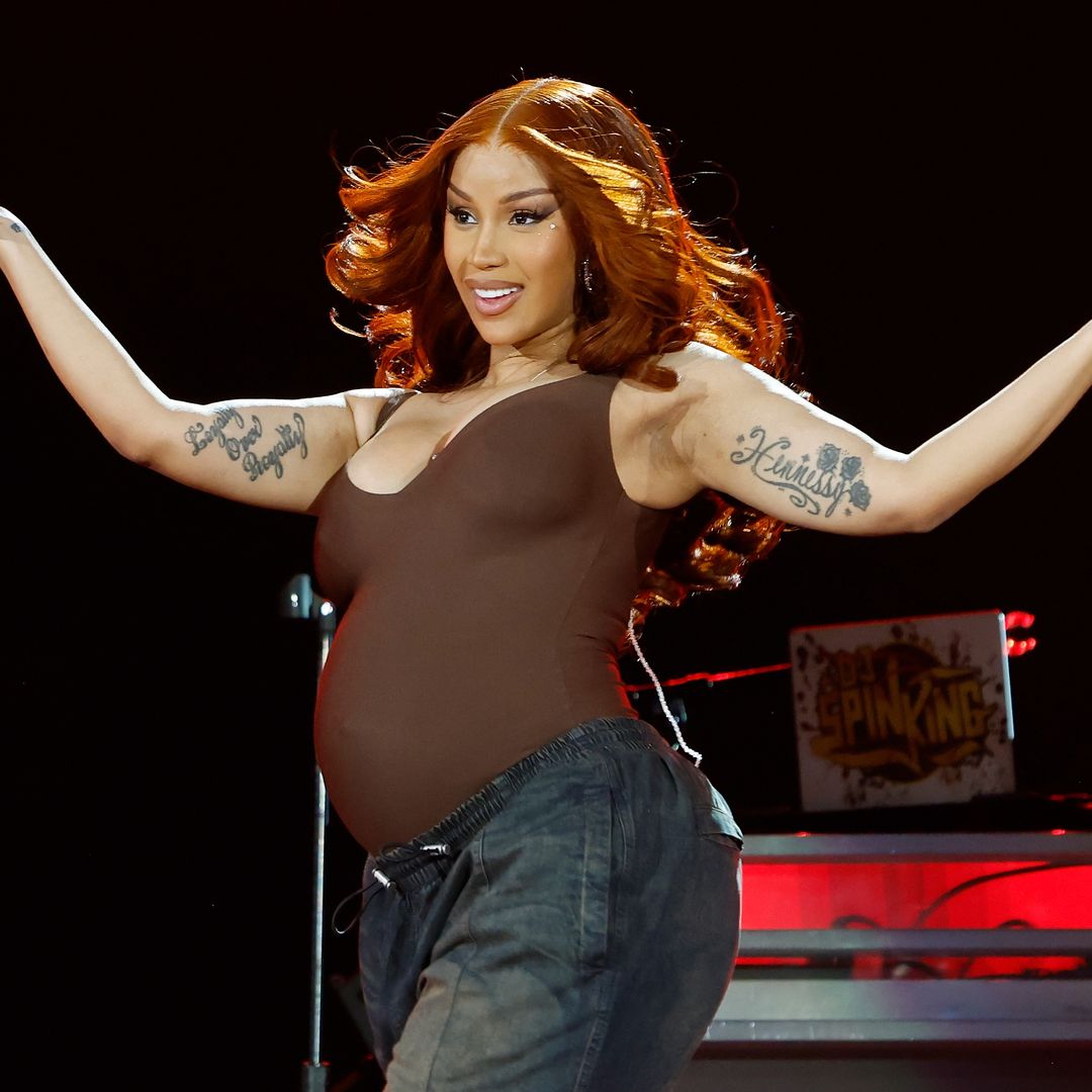 Cardi B debuts as NFL WAGs: Pregnant rap star lights up as Stefon Diggs’ No. 1 Fan