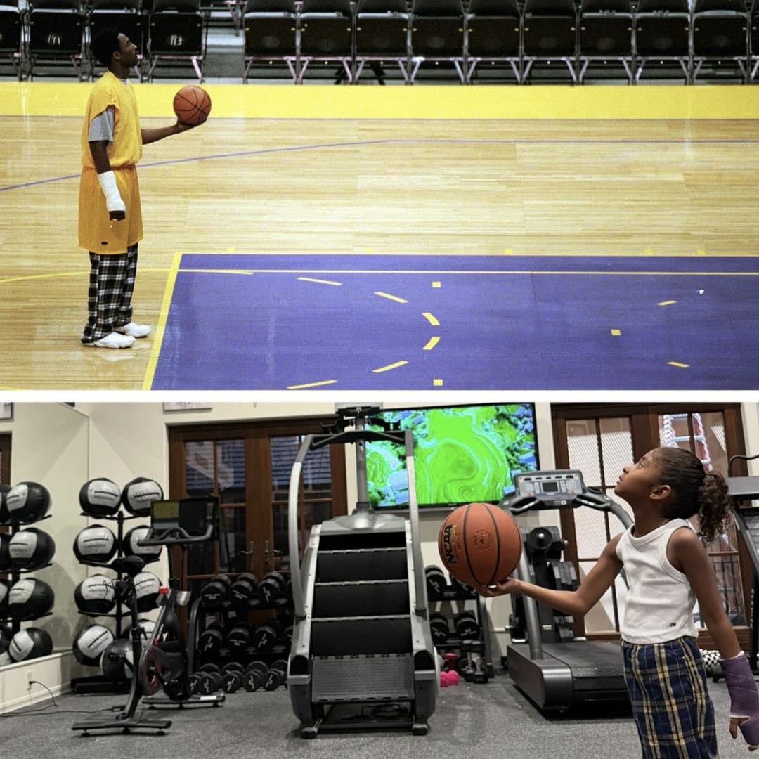 Vanessa Bryant is showing off her youngest daughter's basketball progress