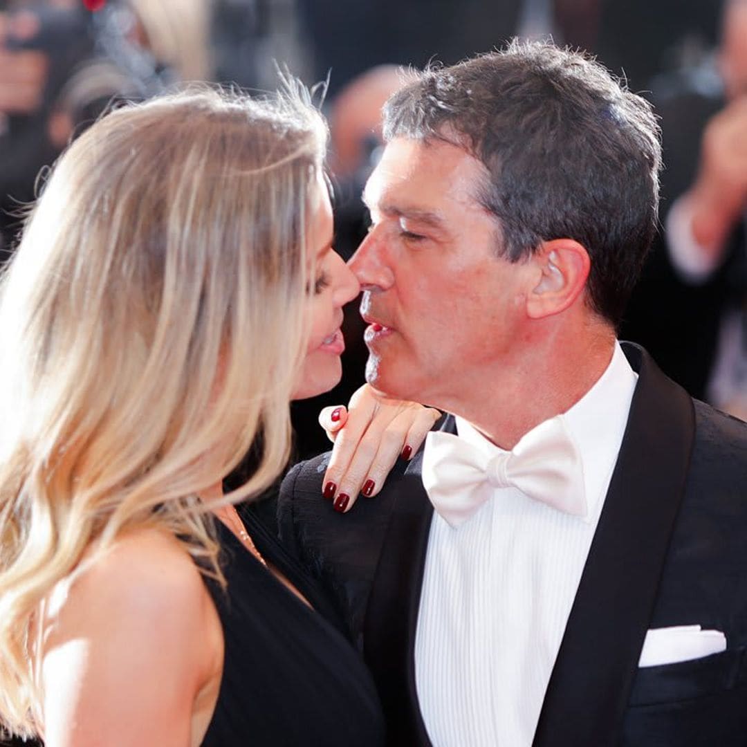 Antonio Banderas and girlfriend Nicole Kimpel strolled around Spain holding hands
