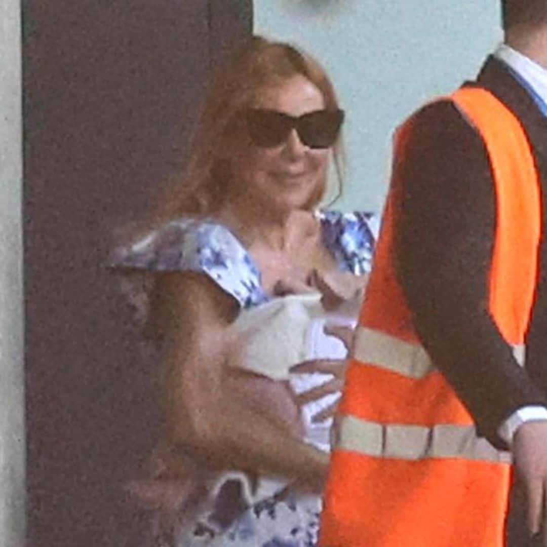 Ana Obregón returns to Spain with her granddaughter