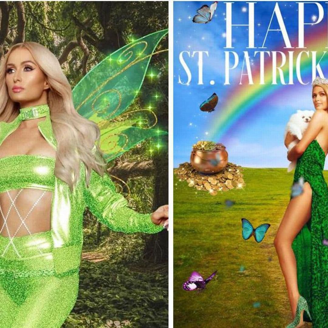Paris Hilton honors her Irish roots and becomes a St. Patricks day fairy
