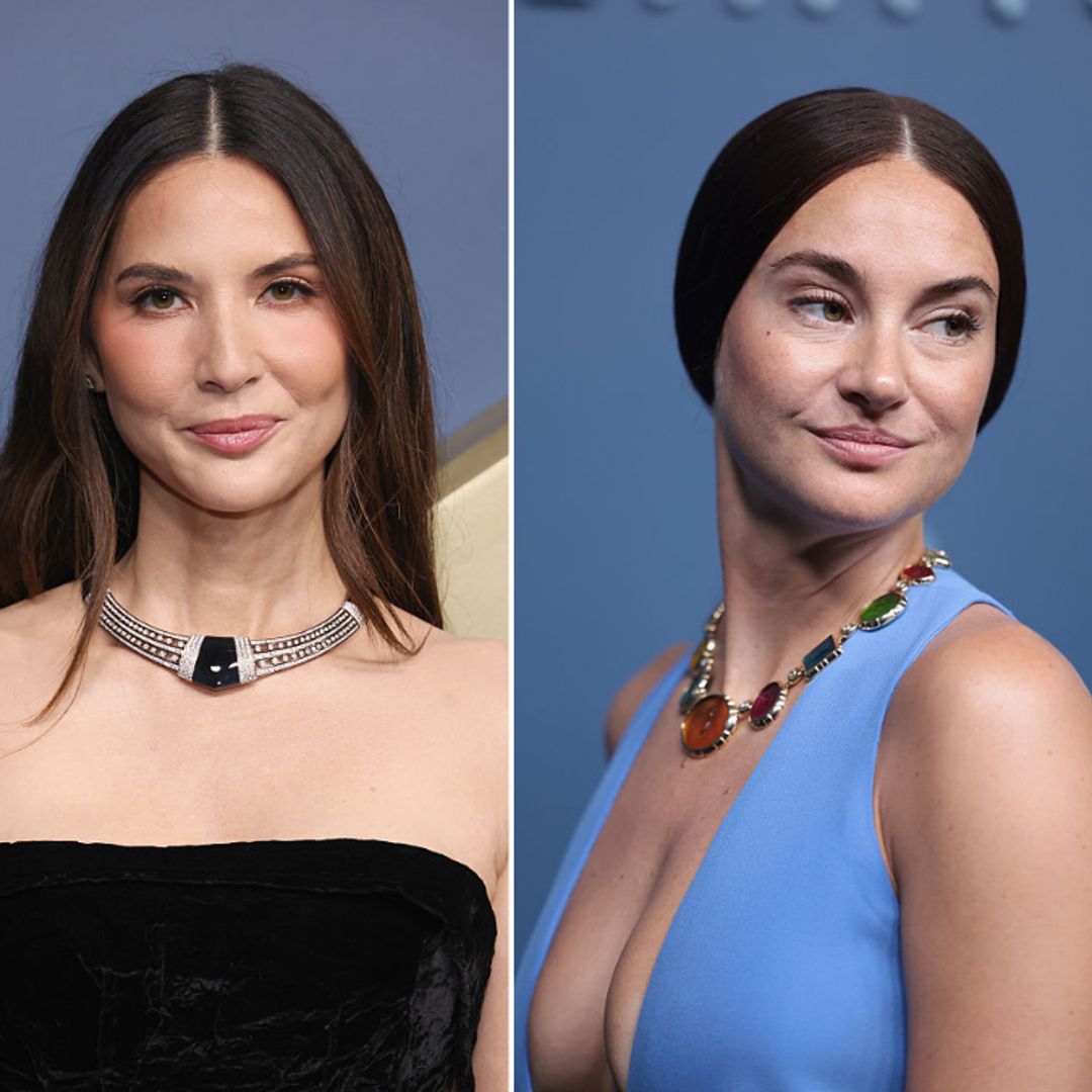 Shailene Woodley and Olivia Munn share a moment at the Emmys amid Aaron Rodgers drama