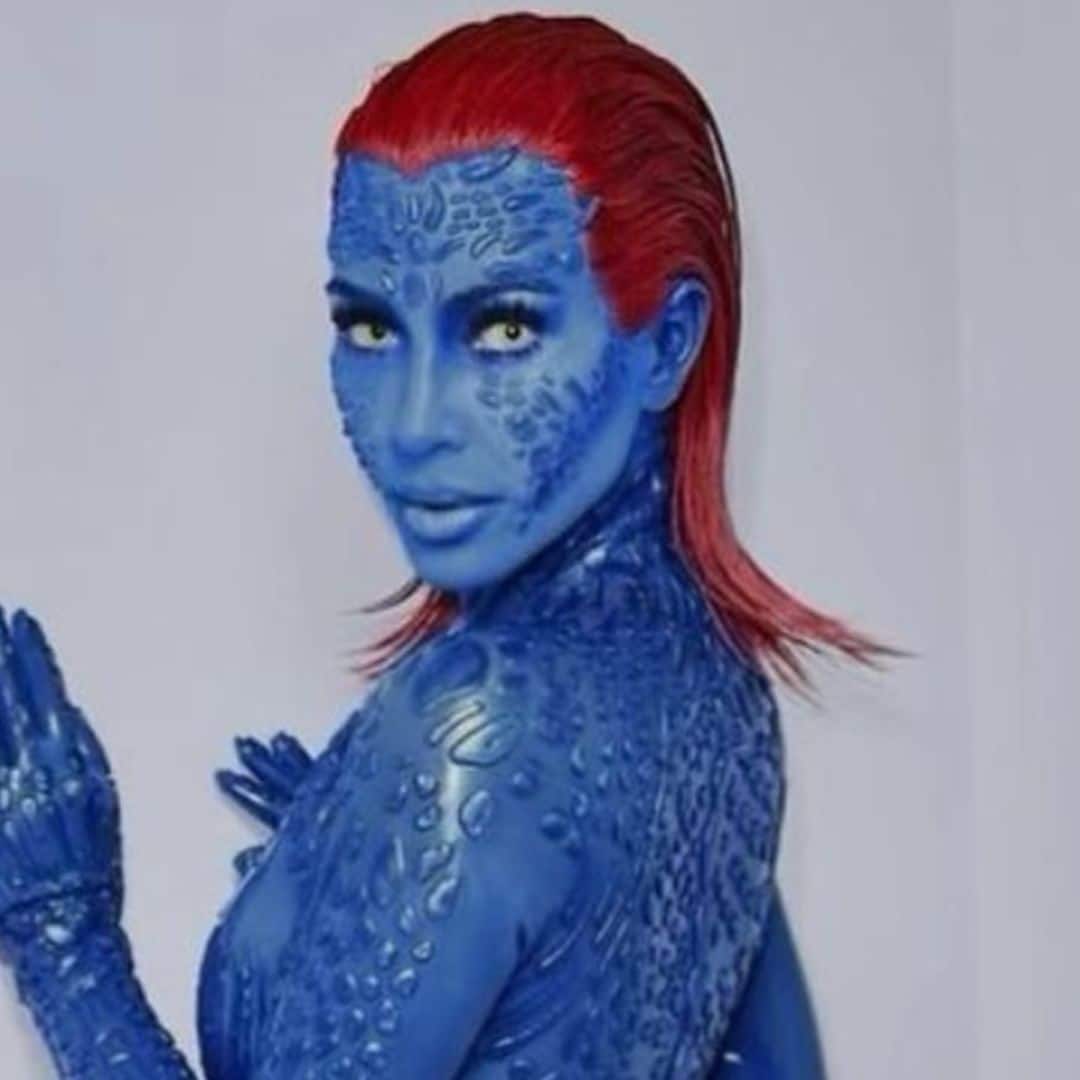 Kim Kardashian was the only guest wearing a Halloween costume at Tracee Ellis Ross’ birthday party