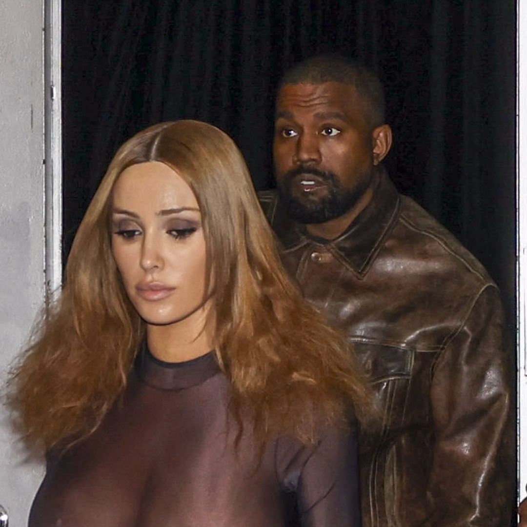 Bianca Censori leaves little to the imagination in completely sheer bodysuit and gold sandals after Kanye West concert