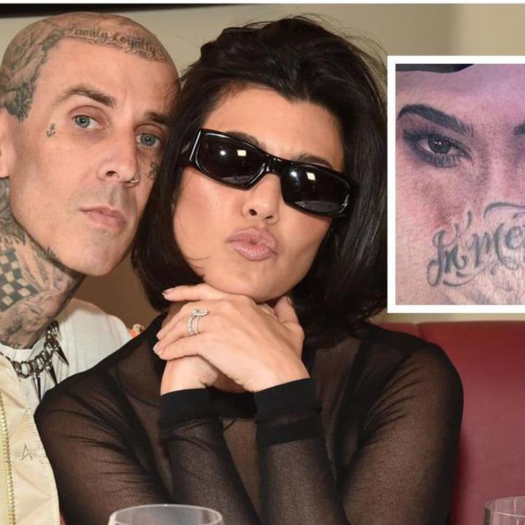 Travis Barker reveals tattoo of Kourtney Kardashian’s eyes: See Pics