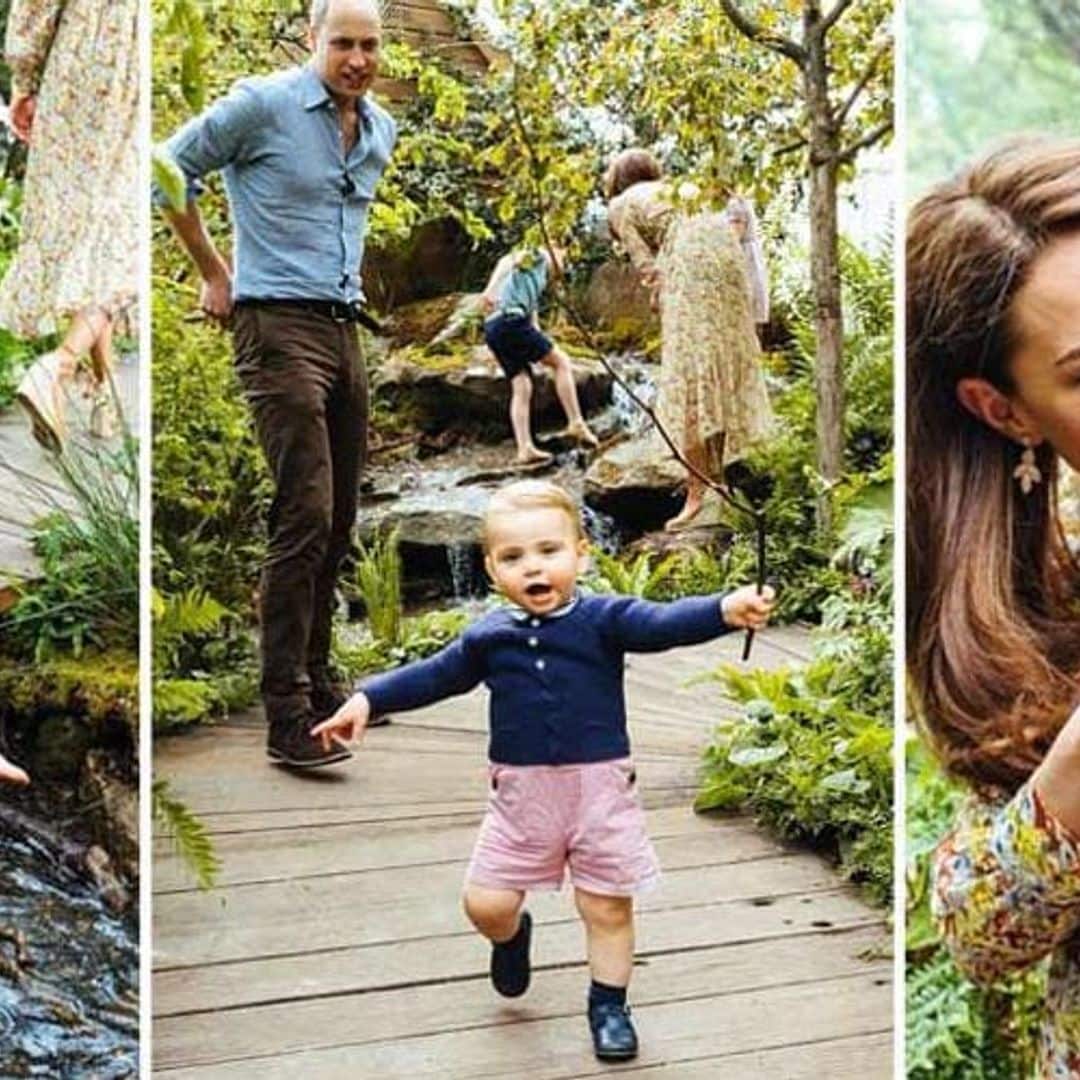 He's walking! Prince Louis races around mom Kate Middleton's designer garden with George and Charlotte