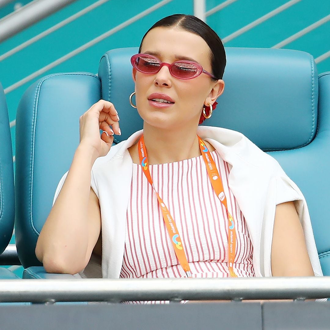 Millie Bobby Brown’s Spanish-inspired accessory steals the show at the Miami Open