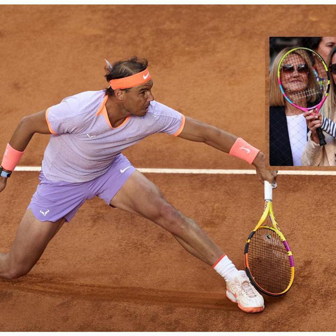 Rafa Nadal is supported by his family at his first Madrid Open match