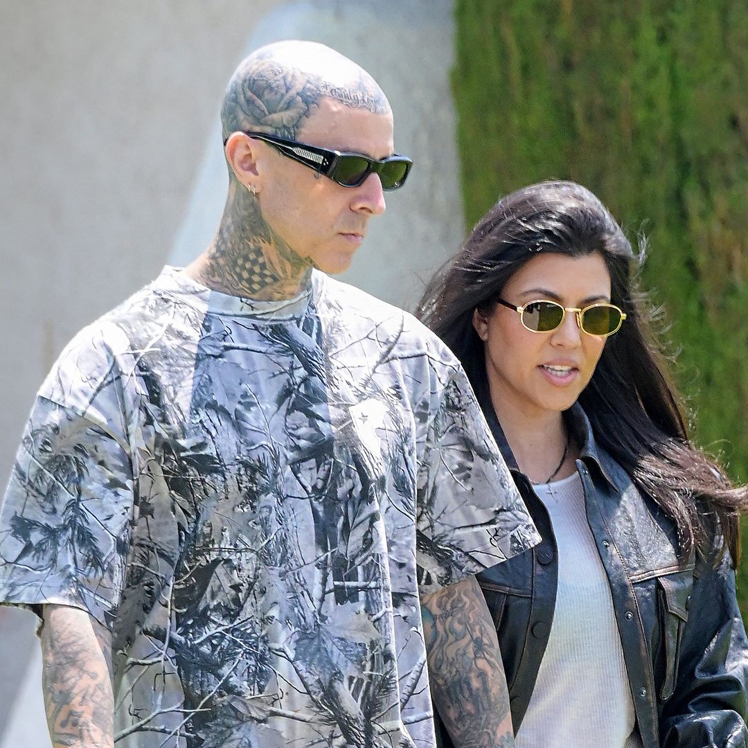 Kourtney Kardashian and Travis Barker bring baby Rocky to his first public event in honor of dad