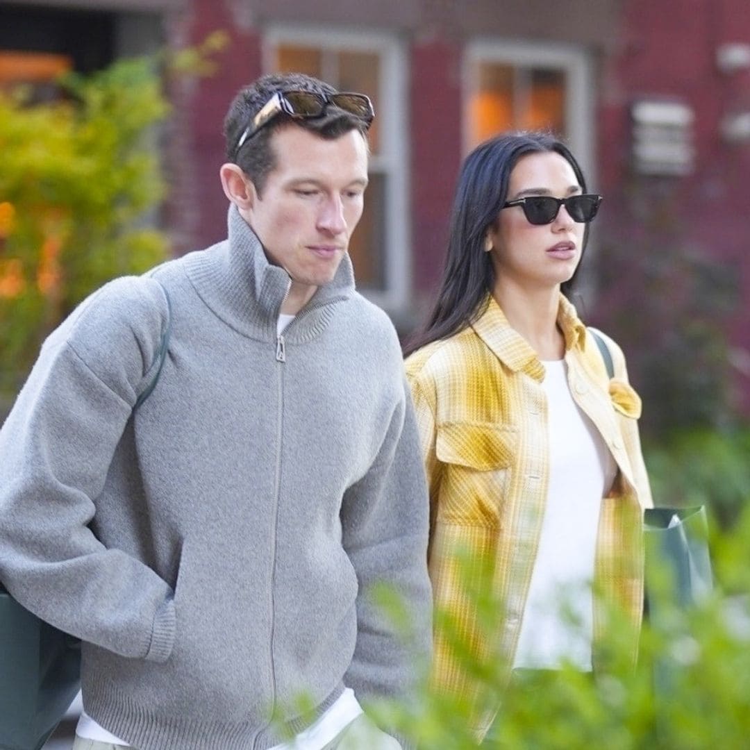 Dua Lipa and Callum Turner stroll in SoHo in effortless cool outfits