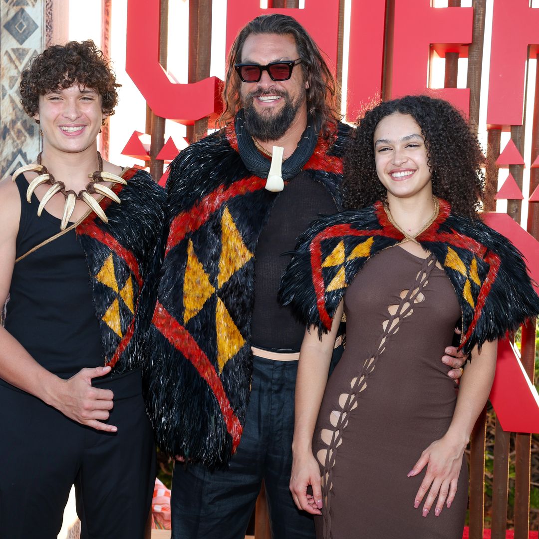 Jason Momoa brings his kids along for 'Chief of War' premiere in sweet matching moment