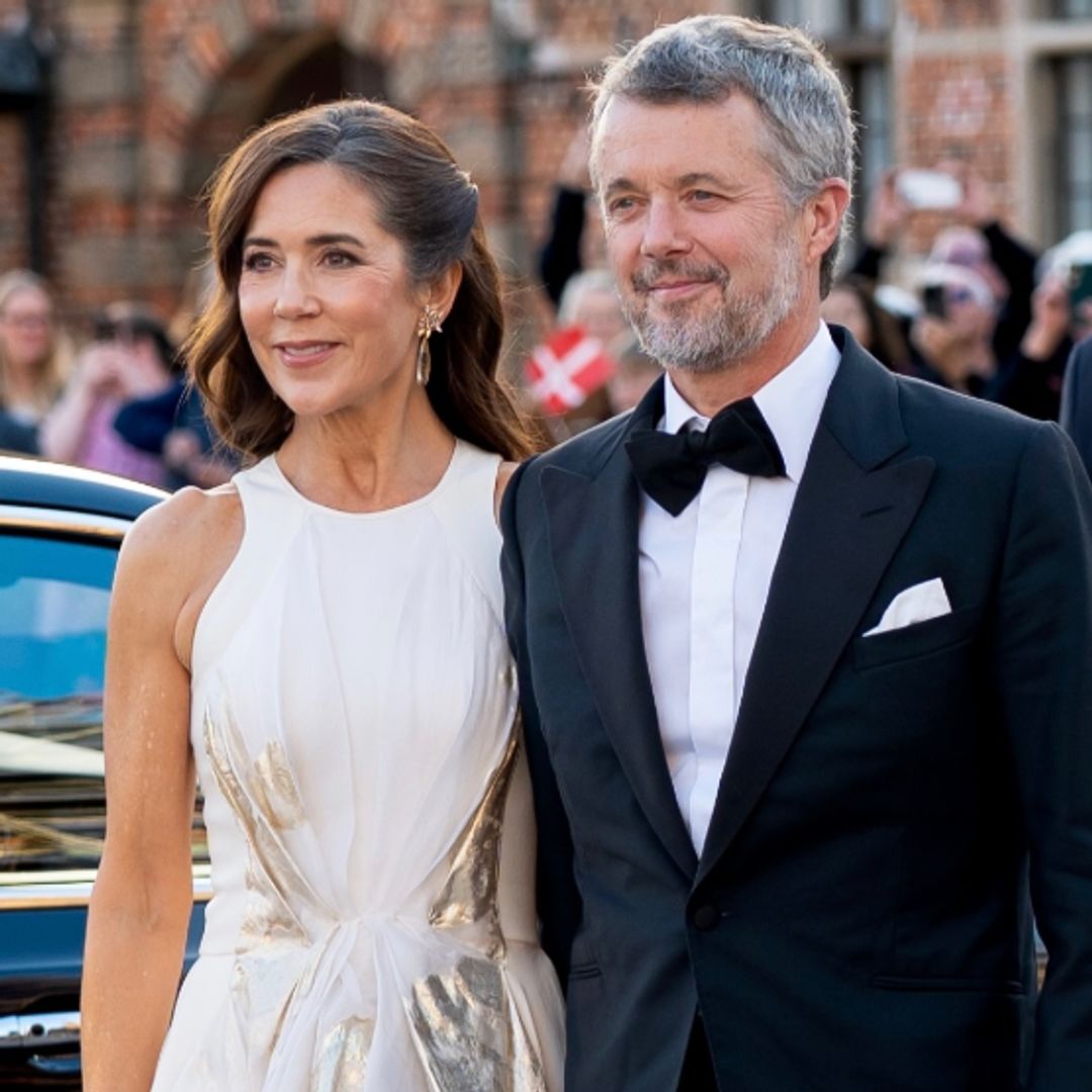 Queen Mary’s dreamy white dress had a striking detail at King Frederik’s portrait unveiling