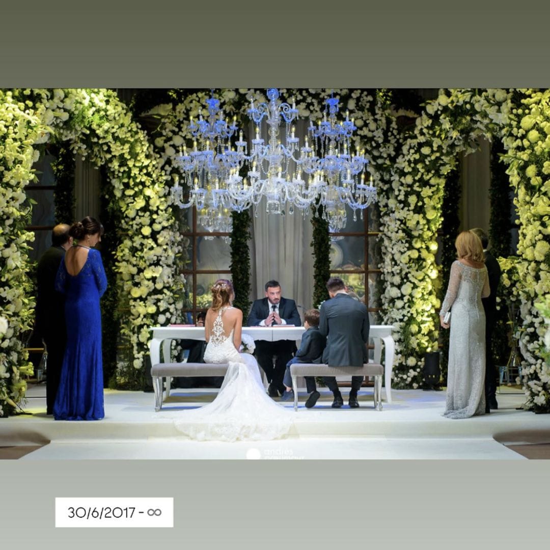Roccuzzo and Messi on their wedding day