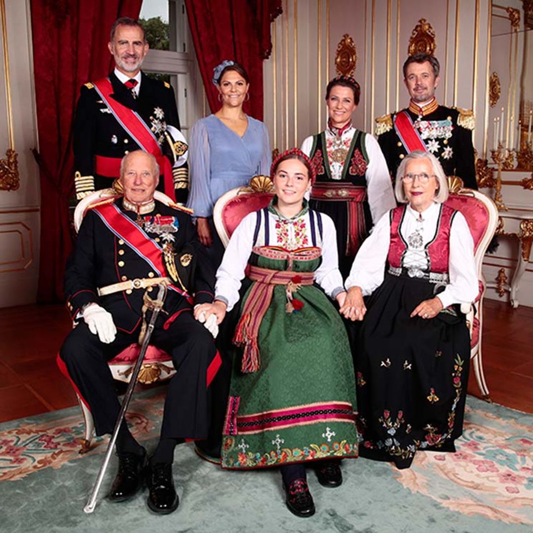 King Felipe leads guests at the confirmation of his royal goddaughter