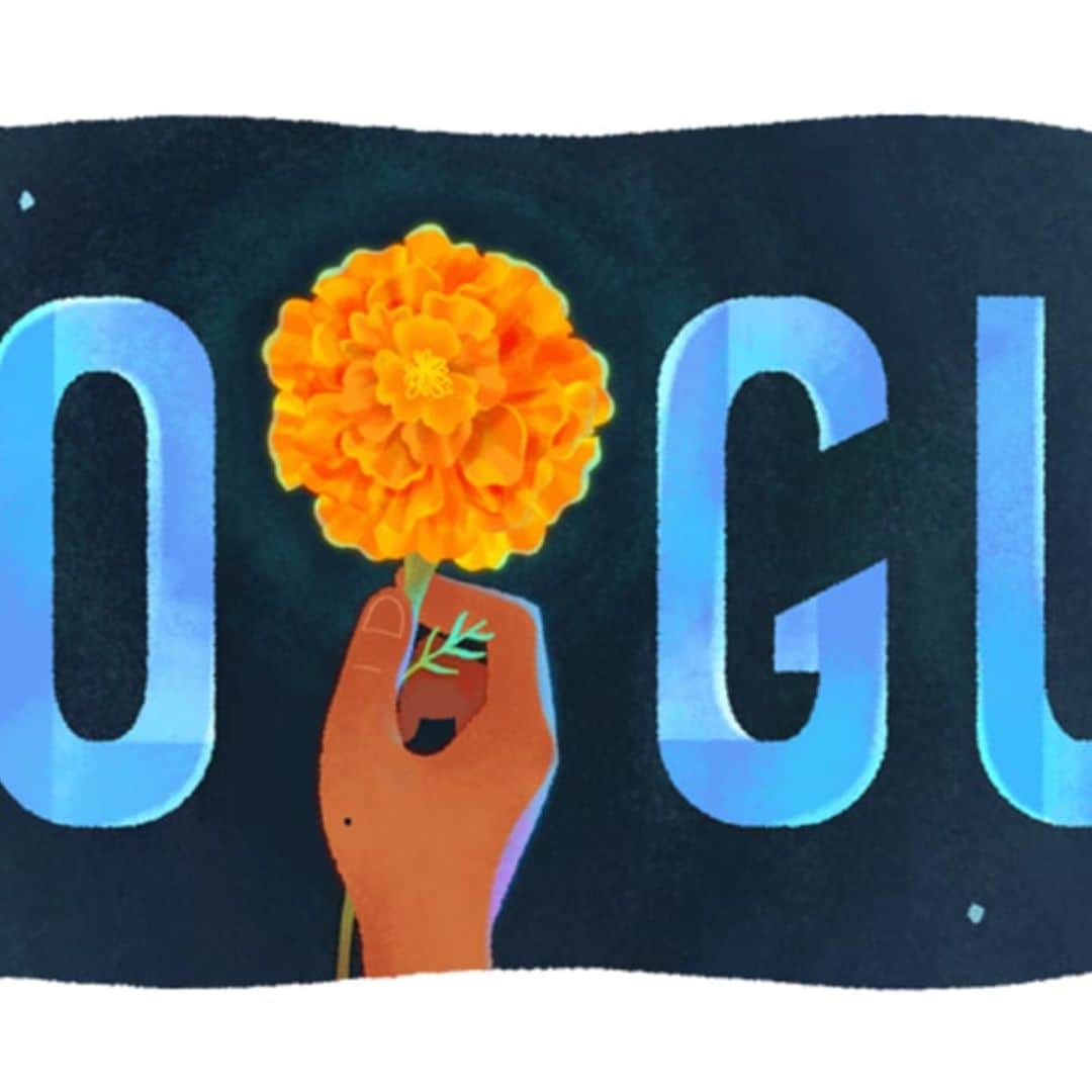 Google Doodle honors annual Día de Muertos with Mexican marigolds illustration