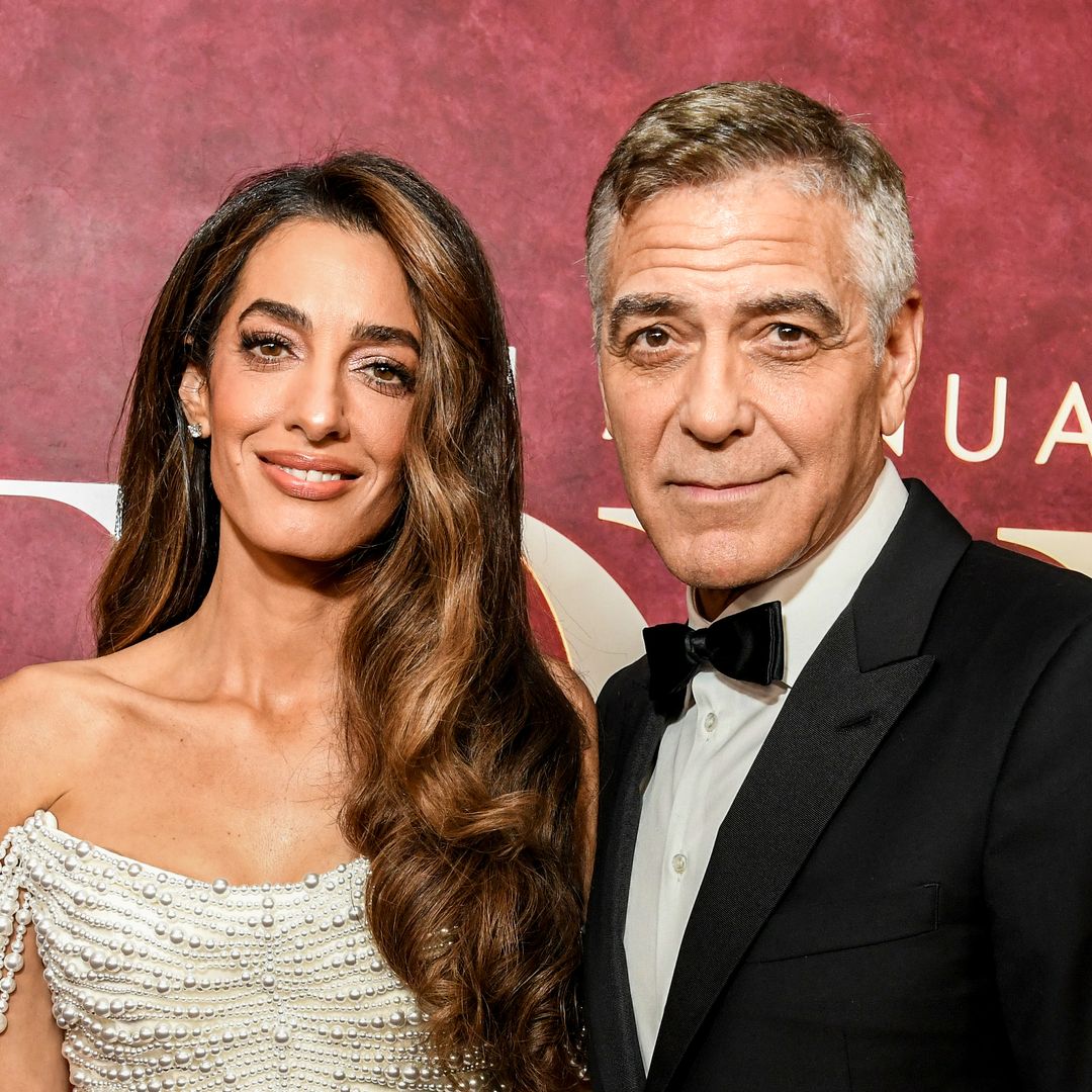Amal Clooney wows in velvet minidress and sky-high heels as she celebrates 11 years with George Clooney