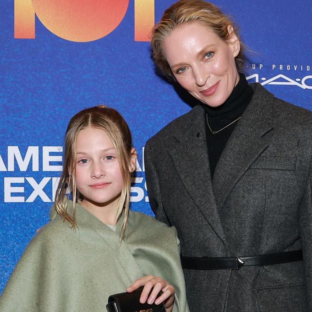 Uma Thurman makes rare red carpet appearance with 10-year-old daughter Luna