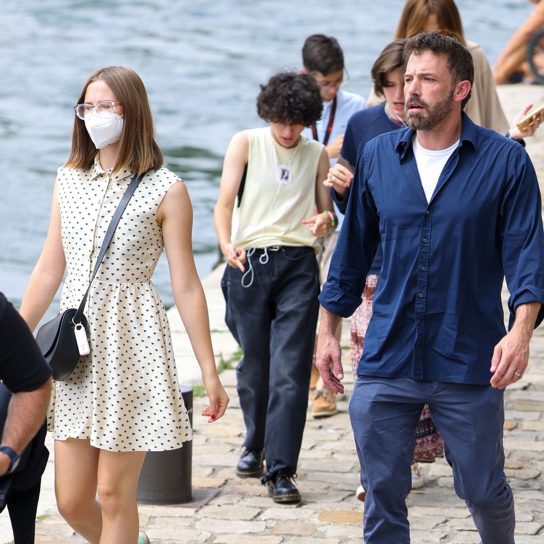 Ben Affleck with his daughter Violet in Paris, France