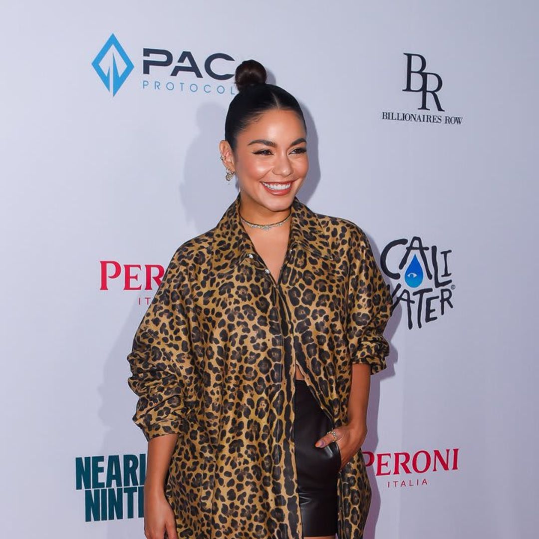 Vanessa Hudgens is holding onto summer by posing in a cheetah bikini