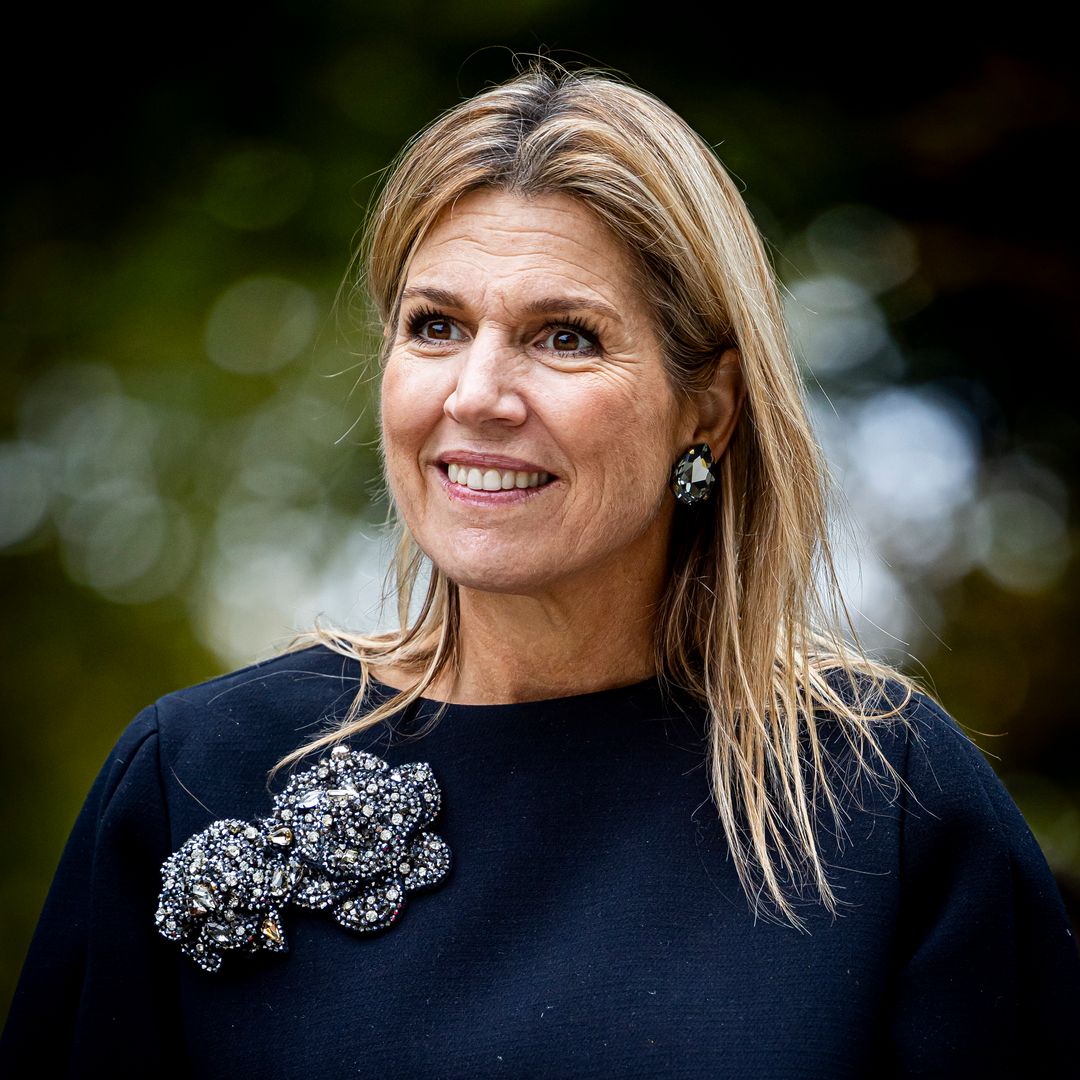 Queen Máxima of the Netherlands revives her fringe tweed dress and stunning triple-pearl earrings
