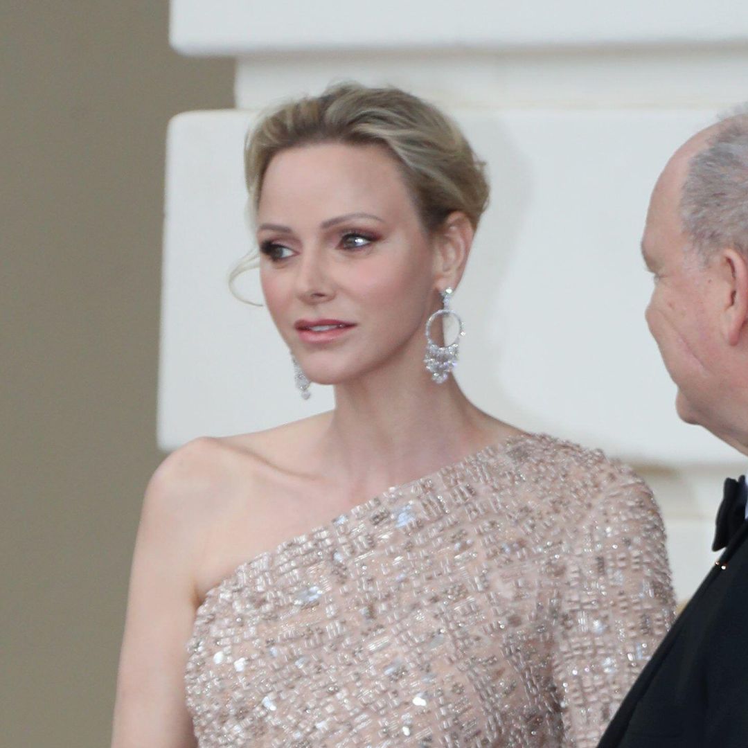 Princess Charlene’s champagne gown has a dramatic detail that makes it unforgettable