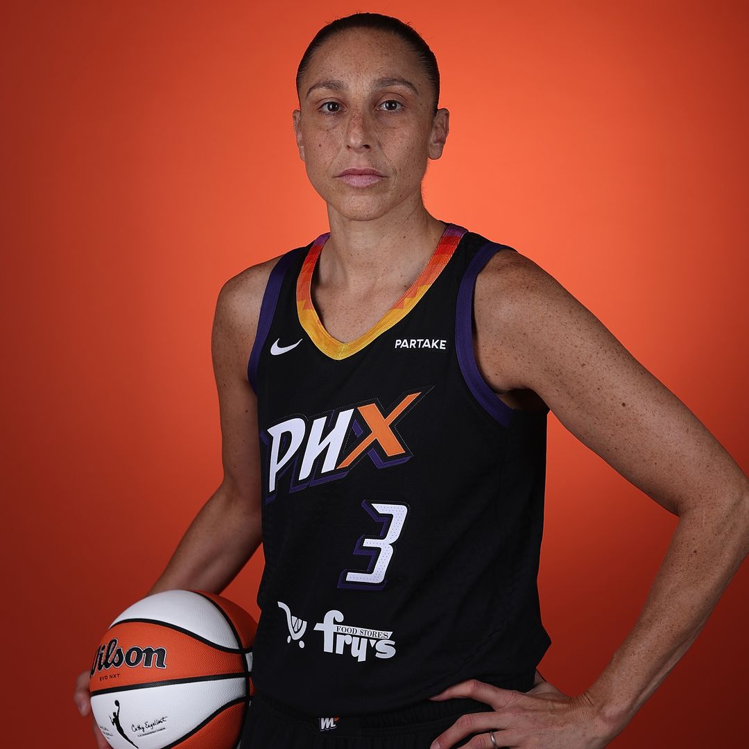Diana Taurasi #3 of the Phoenix Mercury poses for a portrait during media day at Footprint Center on May 09, 2024 in Phoenix, Arizona