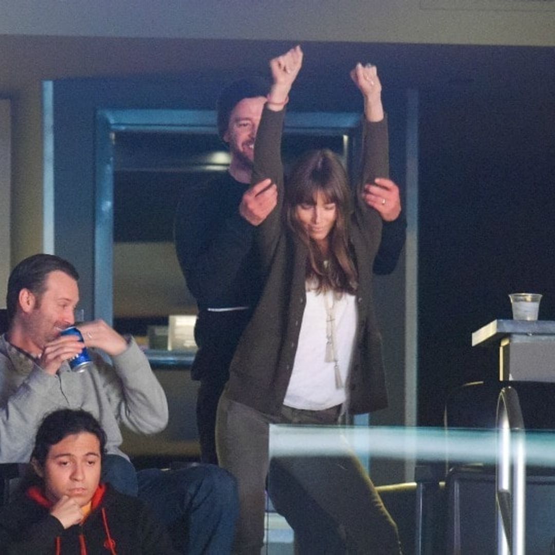 Jessica Biel 'can't stop' the dancing with Justin Timberlake during basketball game