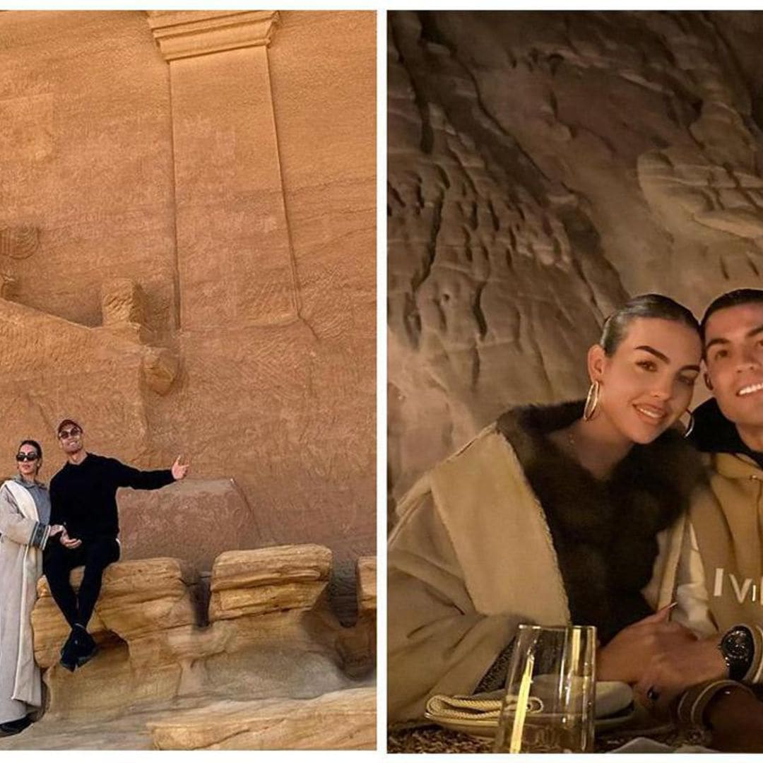 Georgina and Cristiano explore Saudi Arabia’s spectacular desert