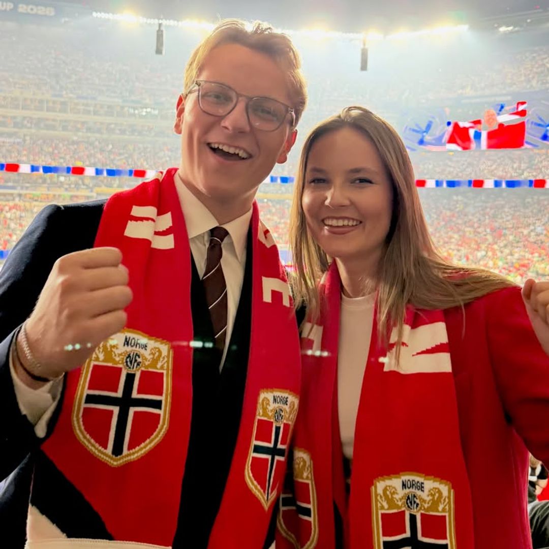Norway's Princess Ingrid and Prince Sverre celebrate at the World Cup after their mother's lung transplant