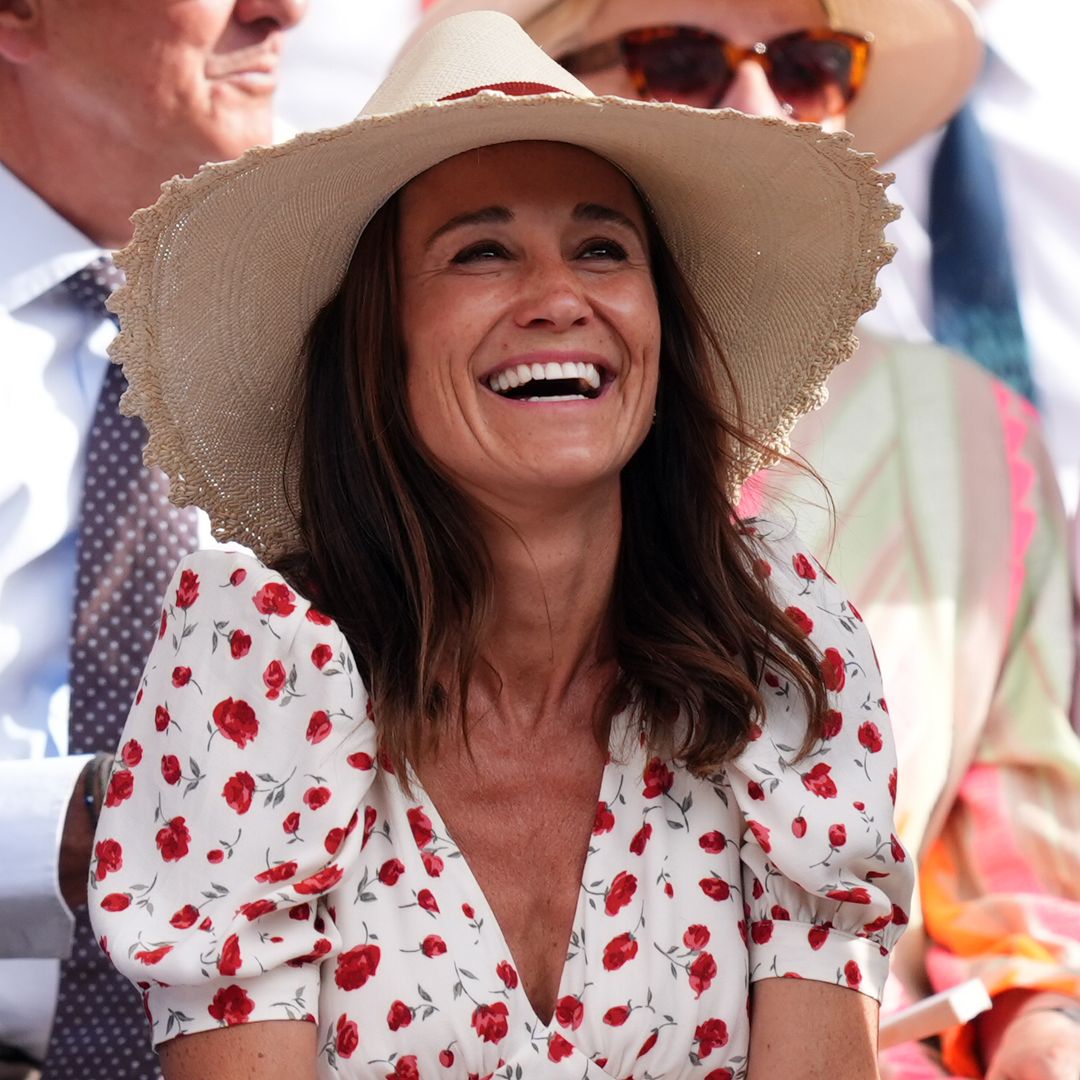 Pippa Middleton's Wimbledon return is marked by a romantic floral dress with subtle British symbolism