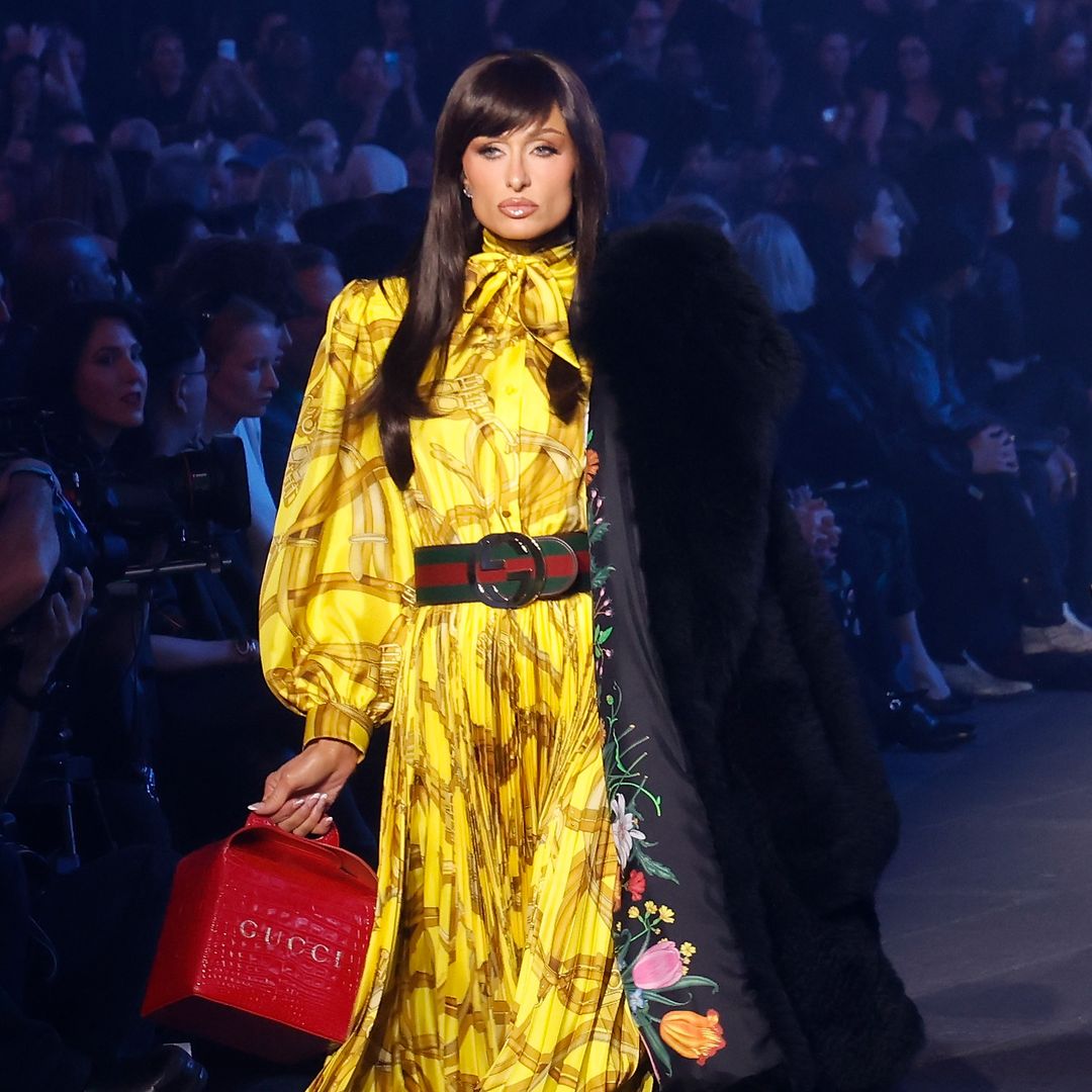 Paris Hilton stuns on the Gucci runway with shocking new look