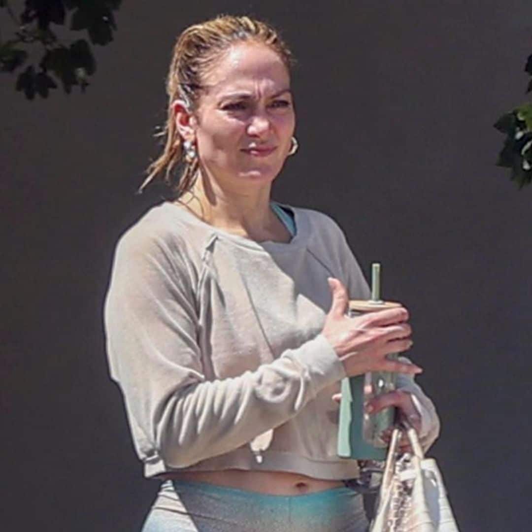 Jennifer Lopez looks curvy and toned while heading to the gym in the Hamptons
