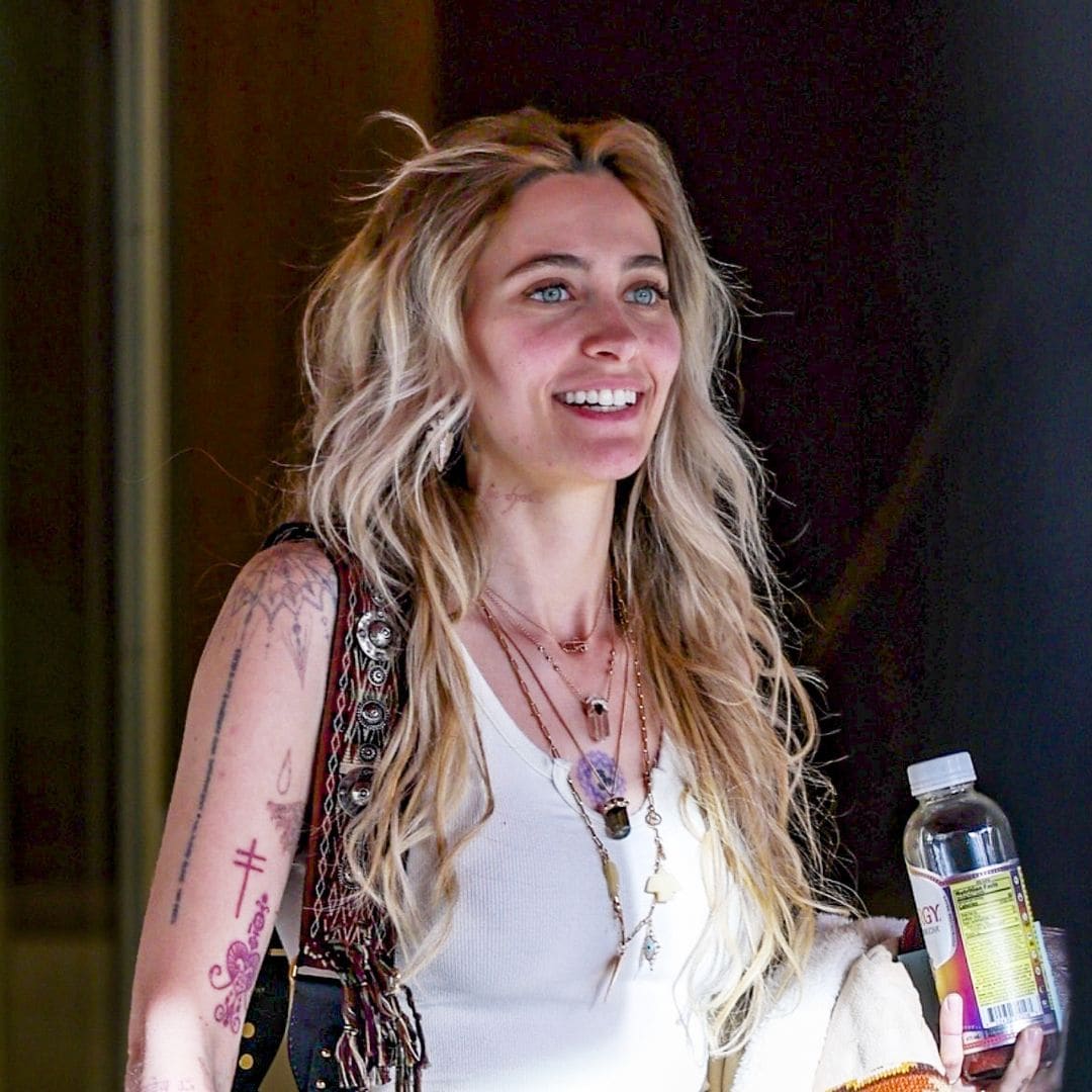 Paris Jackson steps out in high-waisted denim shorts for lunch with mystery companion in Los Angeles