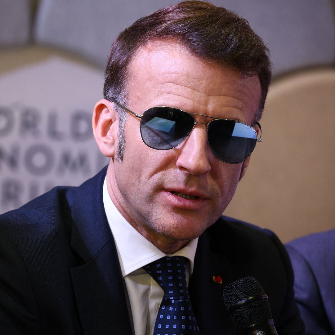 Emmanuel Macron’s ‘Top Gun’–style sunglasses spark curiosity in Davos