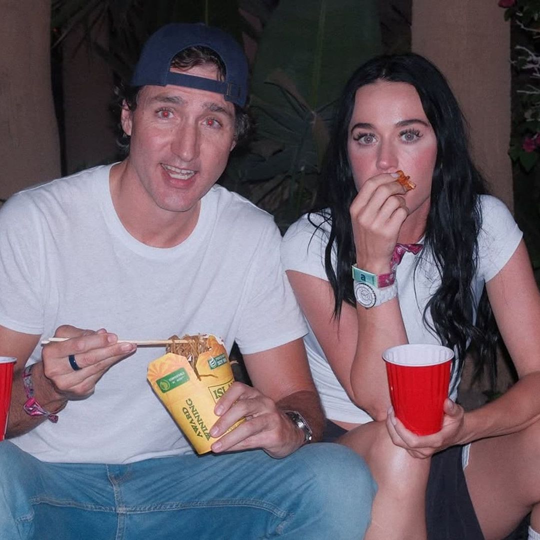 Katy Perry and Justin Trudeau look completely in love at Coachella during Justin Bieber’s set