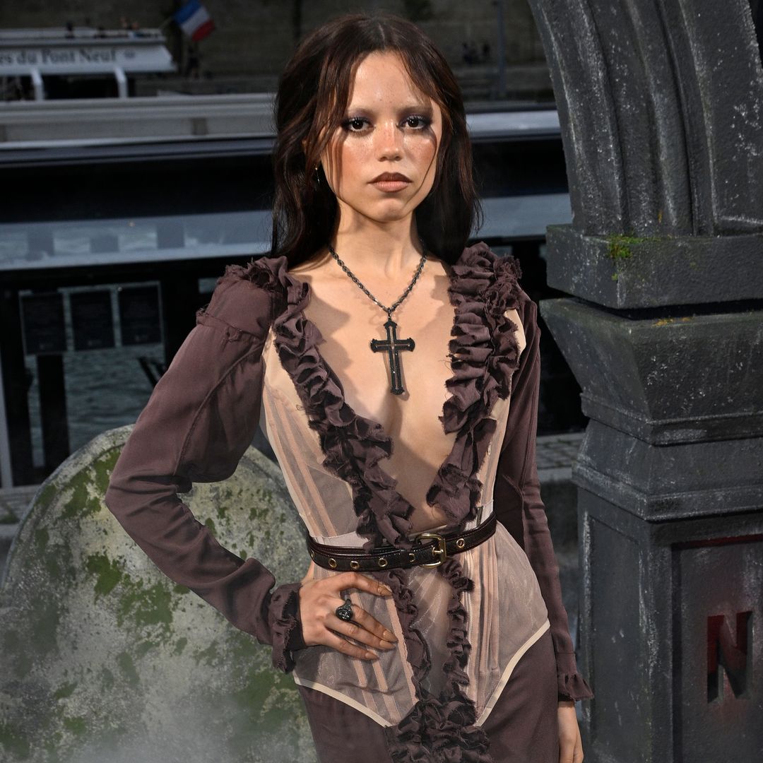 Jenna Ortega channels gothic siren at Wednesday's Beach Club in Paris