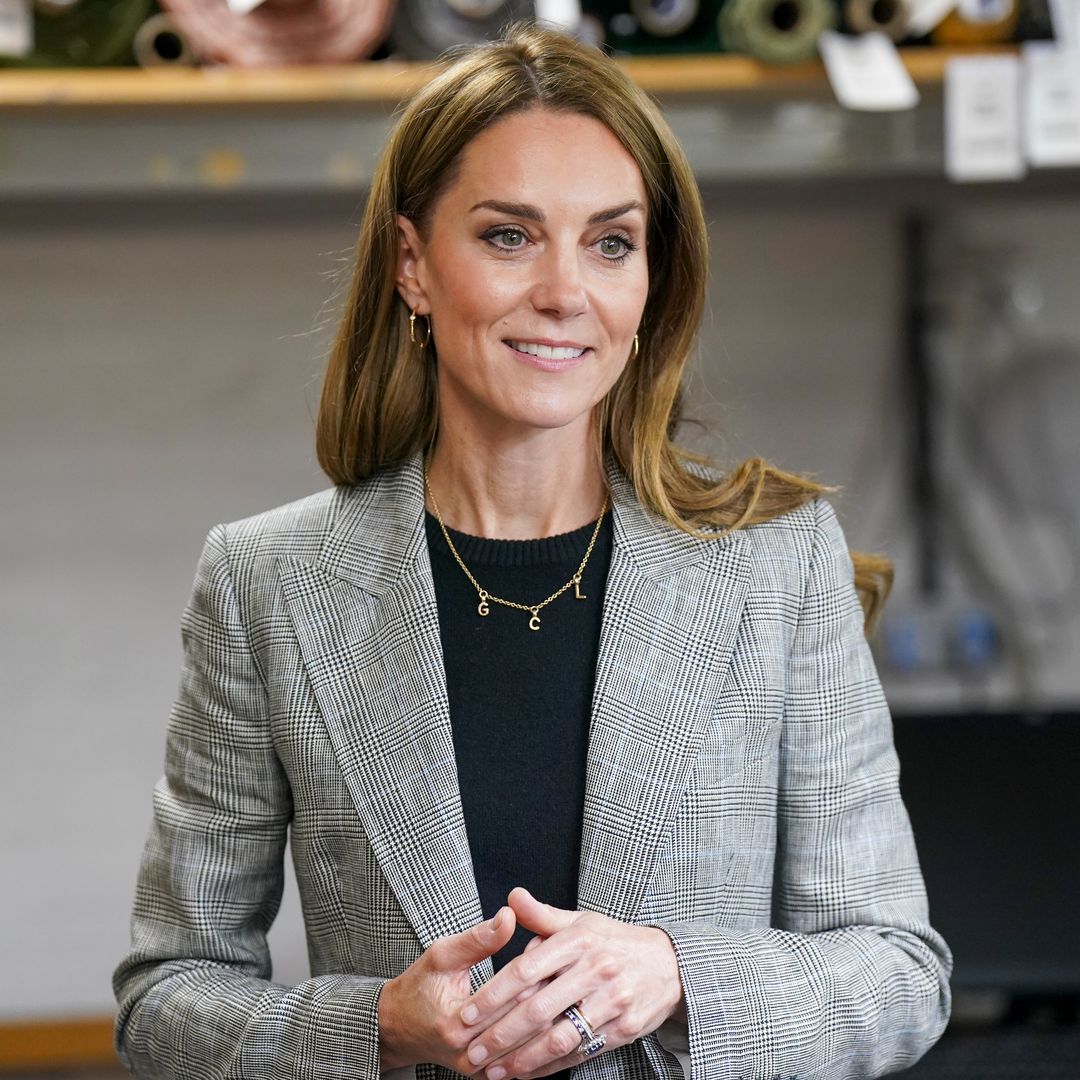 Kate Middleton steps out in a chic Prince of Wales check suit