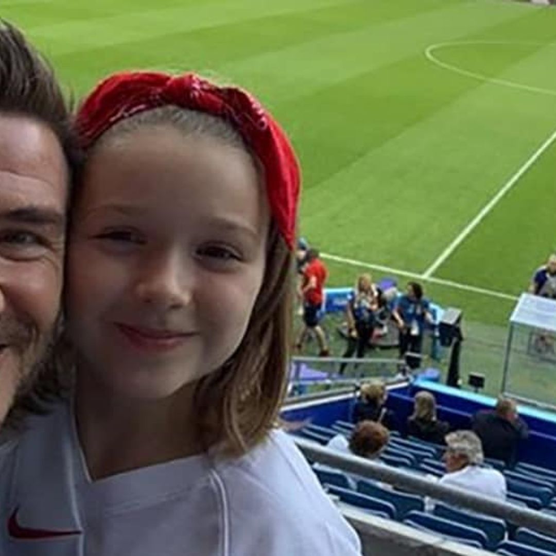 David and Harper Beckham are father-daughter 'goals' at Women's World Cup: See photos