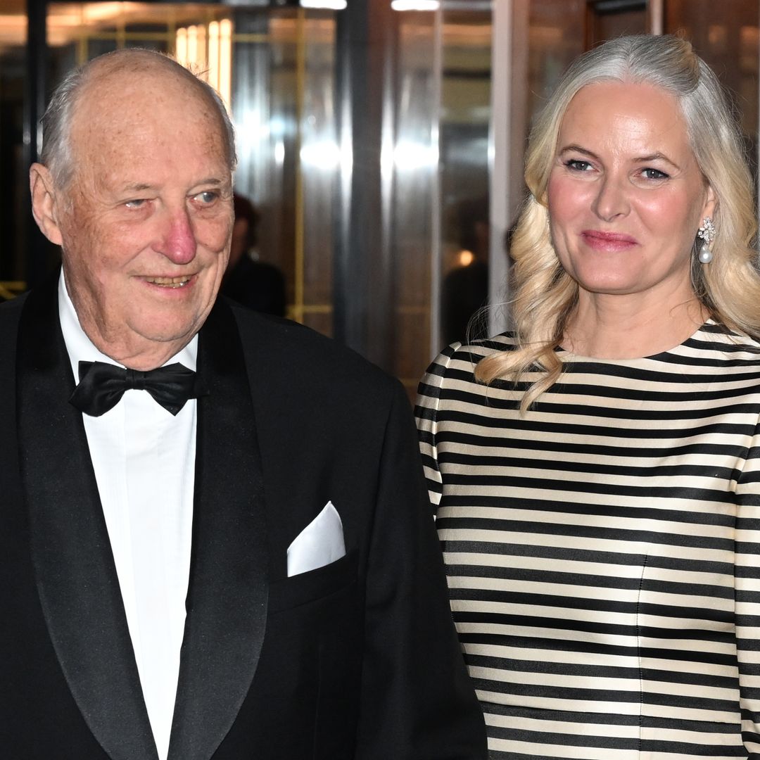 Mette-Marit steps out of lung transplant recovery to be at King Harald's bedside