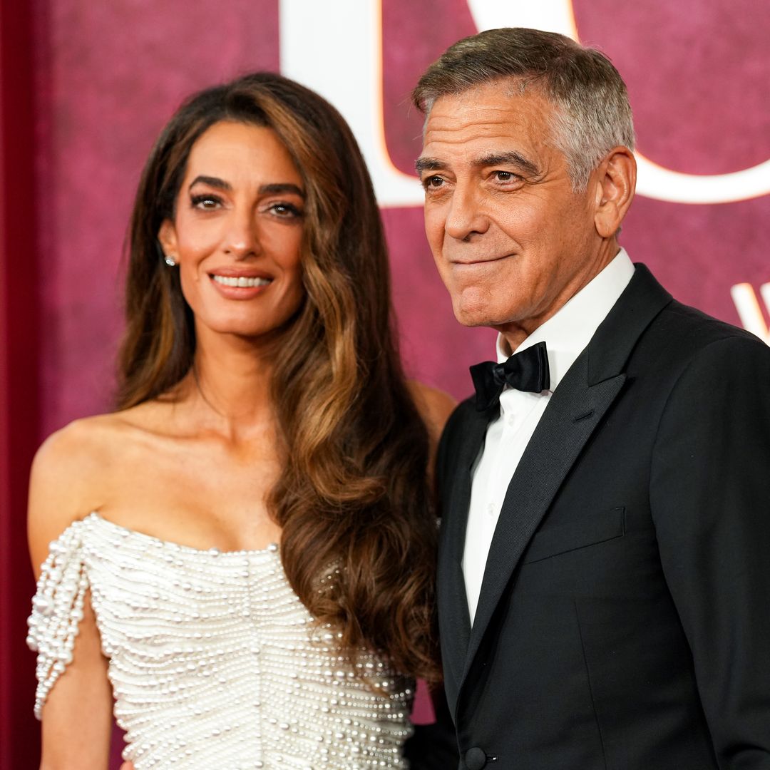 Amal Clooney stuns in pearl-covered off-the-shoulder gown at the 2025 Tony Awards