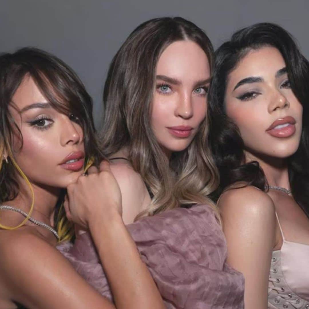 Belinda celebrates the release of her album 'Indómita' in her pajamas with Danna and Kenia Os
